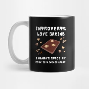 Funny Introvert Loves Baking Bakery Pastry Chef Design Mug